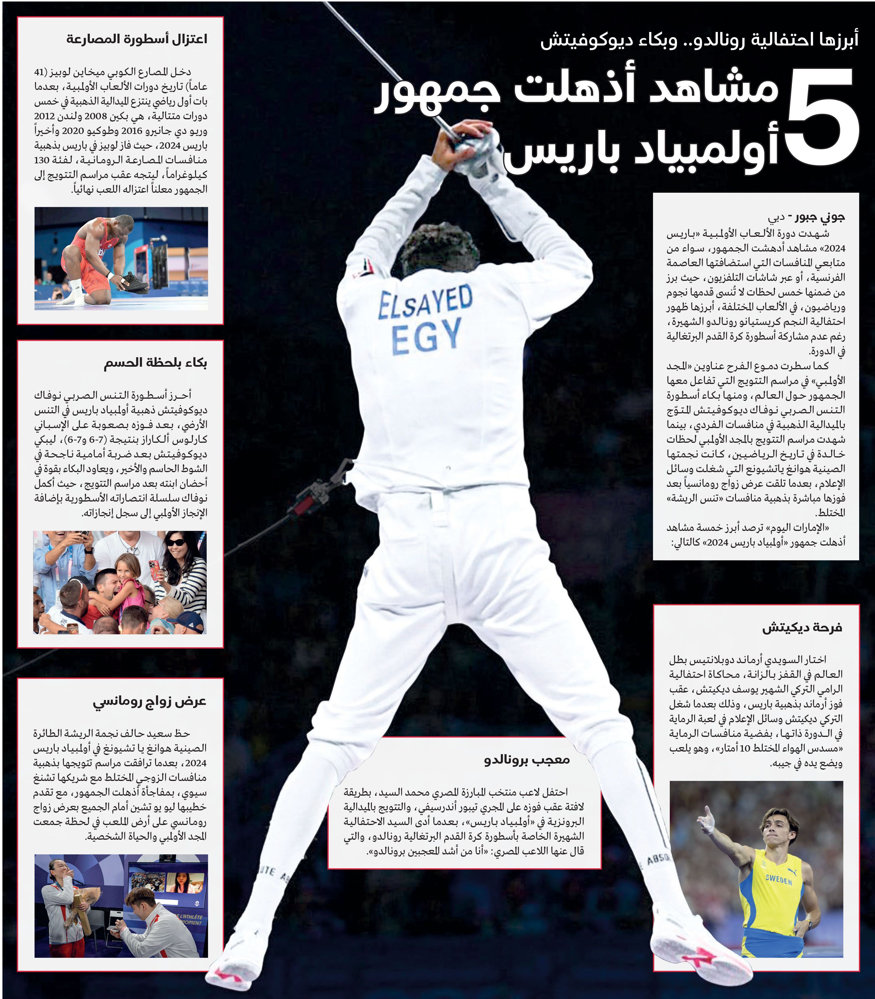 الامارات | 5 مشاهد أذهلت جمهور أولمبياد باريس