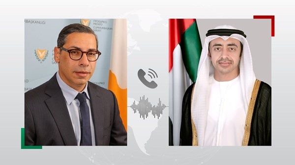عبدالله بن زايد ووزير خارجية قبرص يبحثان التطورات في المنطقة