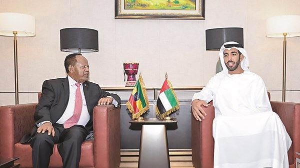 شخبوط بن نهيان يلتقي وزير خارجية إثيوبيا