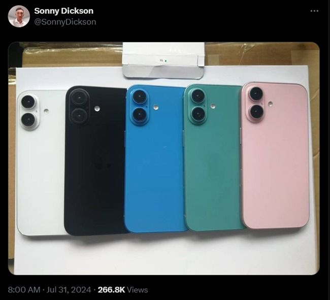 تكنولوجيا: صورة مسربة تكشف ألوان هواتف أيفون 16 برو وبروماكس