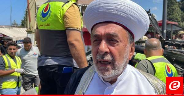 المفتي سوسان تفقد مكان اغتيال المقدح: صيدا ستبقى صامدة بوجه العدو الإسرائيلي