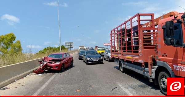 اصابة عدد من الاشخاص في حادث سير على اوتوستراد صيدا - الزهراني