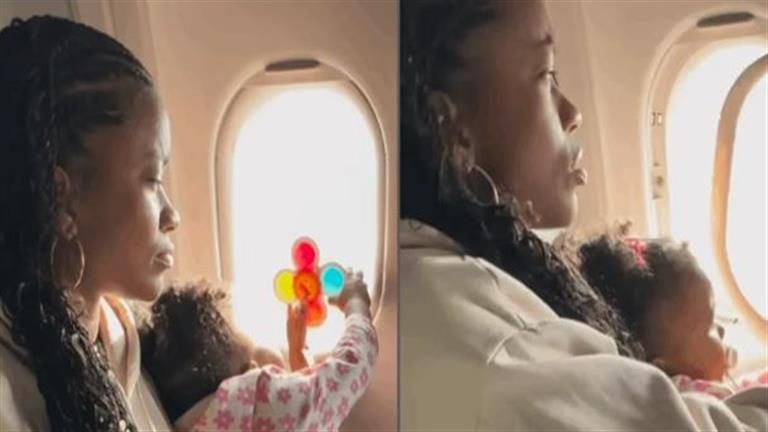 الركاب اتصدموا.. 10 صور تكشف الواقعة - طفلة تكسر نافذة طائرة في الجو وهذا ما حدث