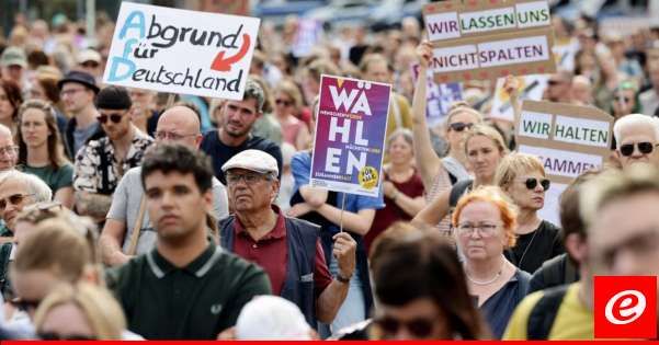 تظاهرات ضد اليمين المتطرف قبل أسبوع من موعد انتخابات إقليمية في شرق ألمانيا
