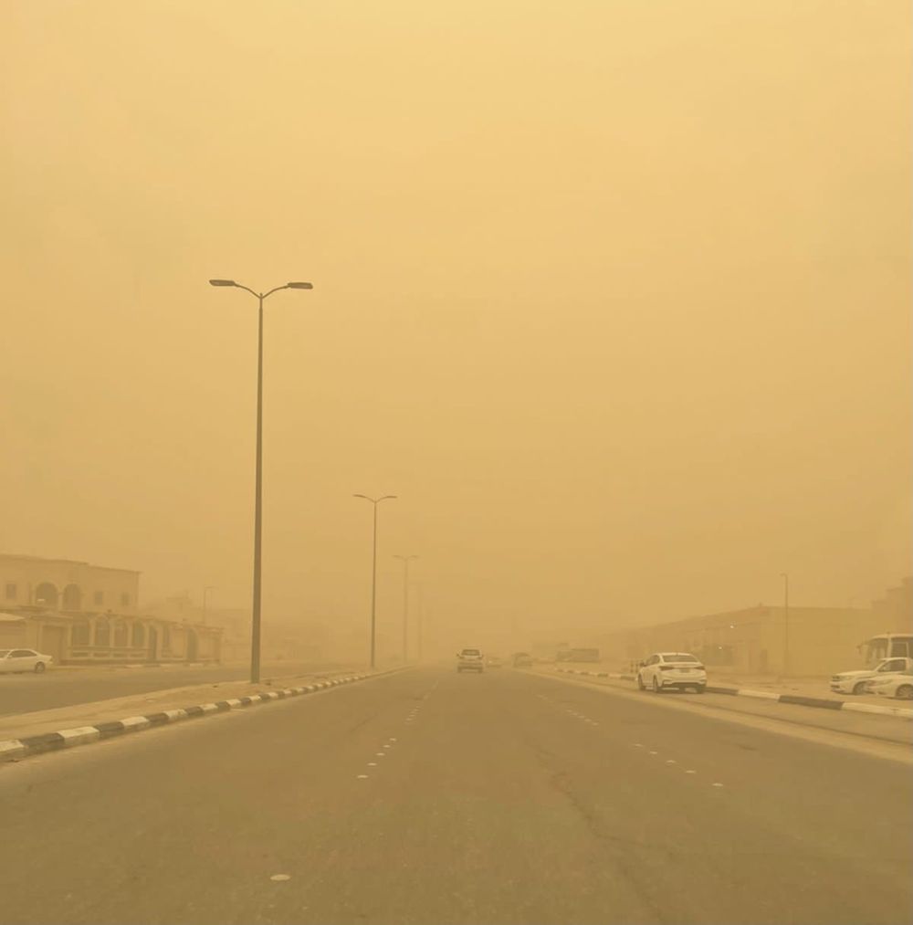 حتى السابعة مساءً.. أتربة مثارة على محافظة الحناكية