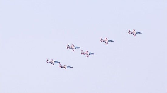 إثارة وحماس فى انطلاق العرض الجوى بسماء العلمين .. صور