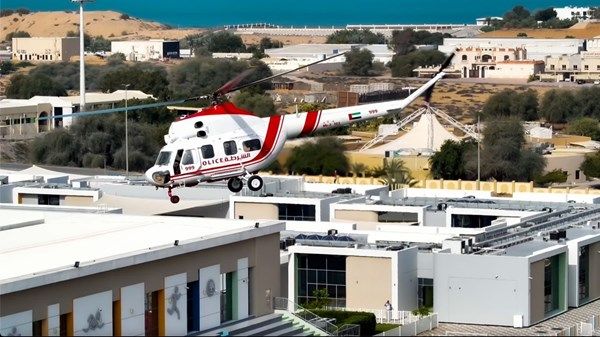 جناح جو شرطة رأس الخيمة ينقذ مواطناً تعرض لوعكة صحية