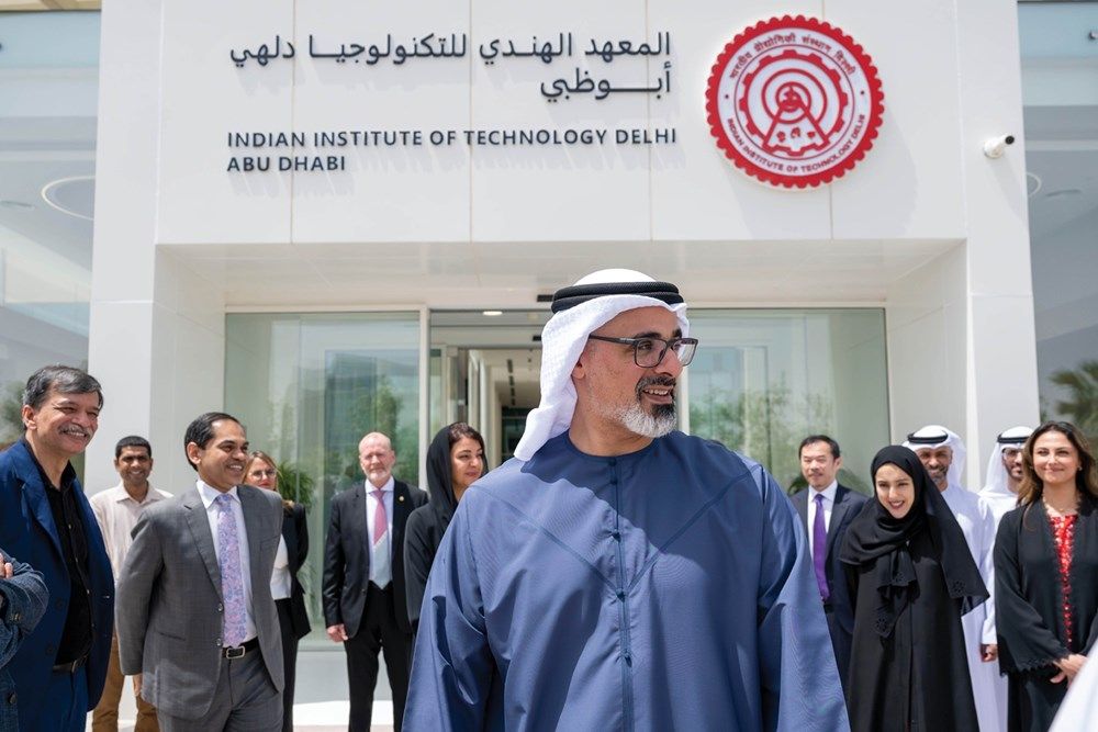 خالد بن محمد بن زايد يشهد افتتاح المعهد الهندي للتكنولوجيا دلهي - أبوظبي