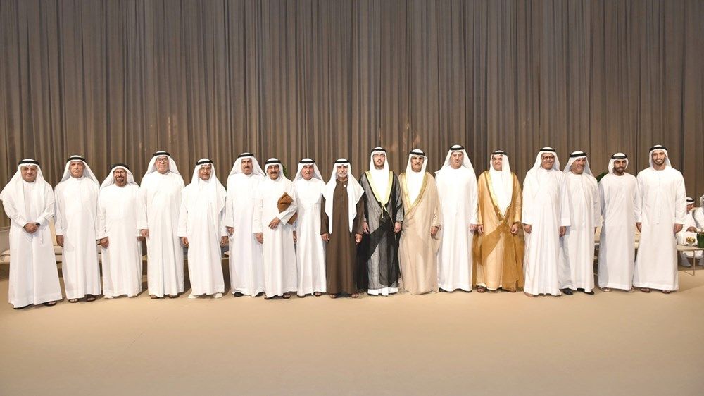سعود بن صقر وأحمد بن حميد ونهيان بن مبارك يحضرون أفراح الغرير والطاير
