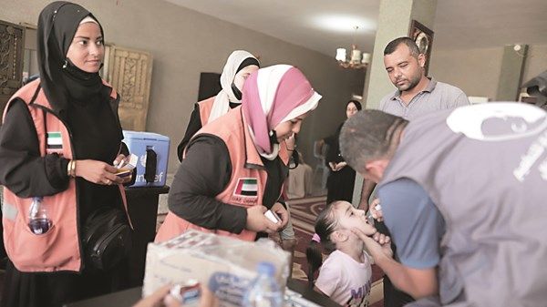 355 ألف طفل يتلقون التطعيم ضد شلل الأطفال وسط وجنوب غزة
