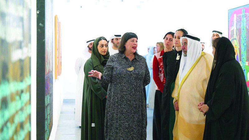 الامارات | حاكم الشارقة يفتتح «بين الحلقات والكوكبات» و«فجر جديد»