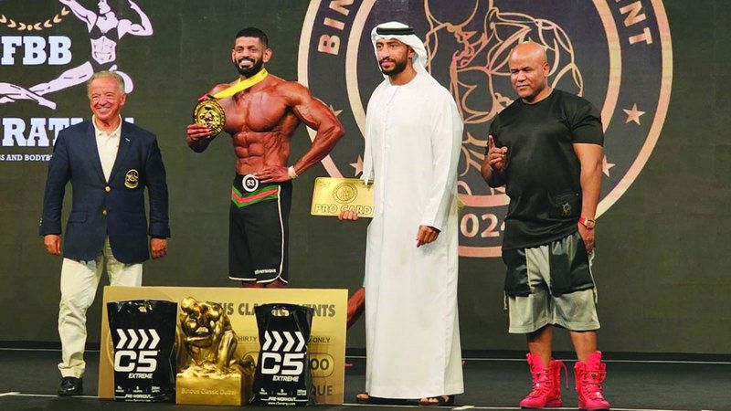 الامارات | علي ضاوي بطل أبطال «بينوس» لبناء الأجسام