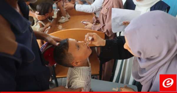 الصحة الفلسطينية: 69 بالمئة من أطفال قطاع غزة تلقوا الجرعة الأولى من لقاح شلل الأطفال