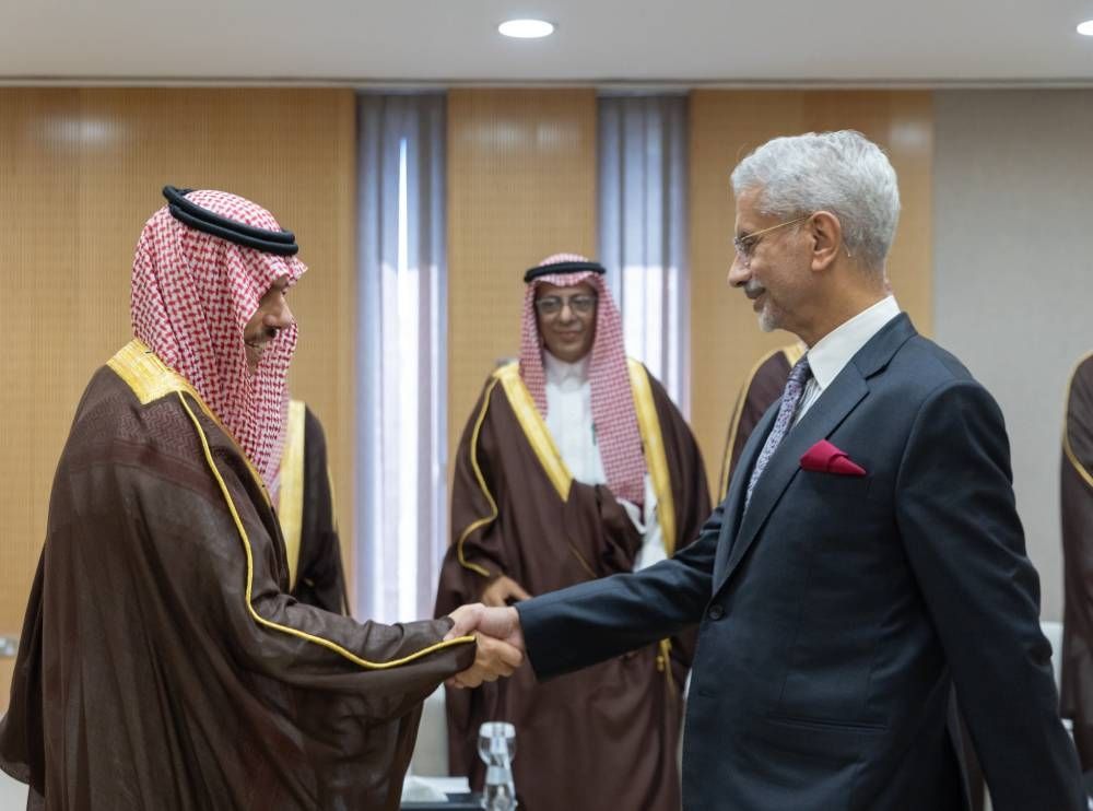 وزير الخارجية يلتقي نظيره  الهندي