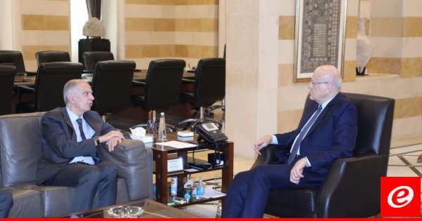 ميقاتي عرض التطورات مع سفير فرنسا والتقى نجلا رياشي ورابطة الاساتذة المتفرغين بالجامعية اللبنانية