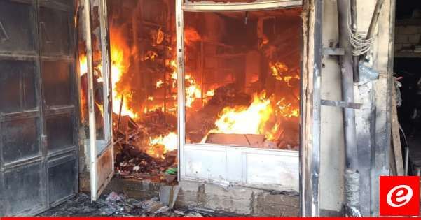 النشرة: اندلاع حريق كبير في منطقة المنشية داخل مخيم عين الحلوة