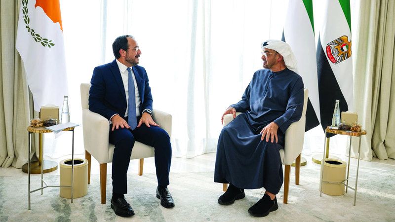 الامارات | رئيس الدولة والرئيس القبرصي يبحثان التطورات الإقليمية