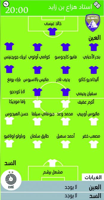 الامارات | العين يدشّن مشواره الآسيوي الـ 18 بمواجهة السد الليلة