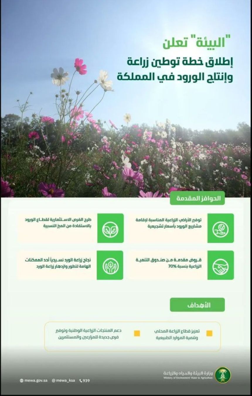 فرص عمل وحوافز.. المملكة تعلن توطين زراعة وإنتاج الورد