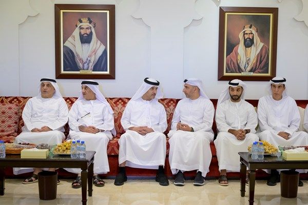 هزاع بن زايد يعزي في وفاة صديق محمد حسين الخوري