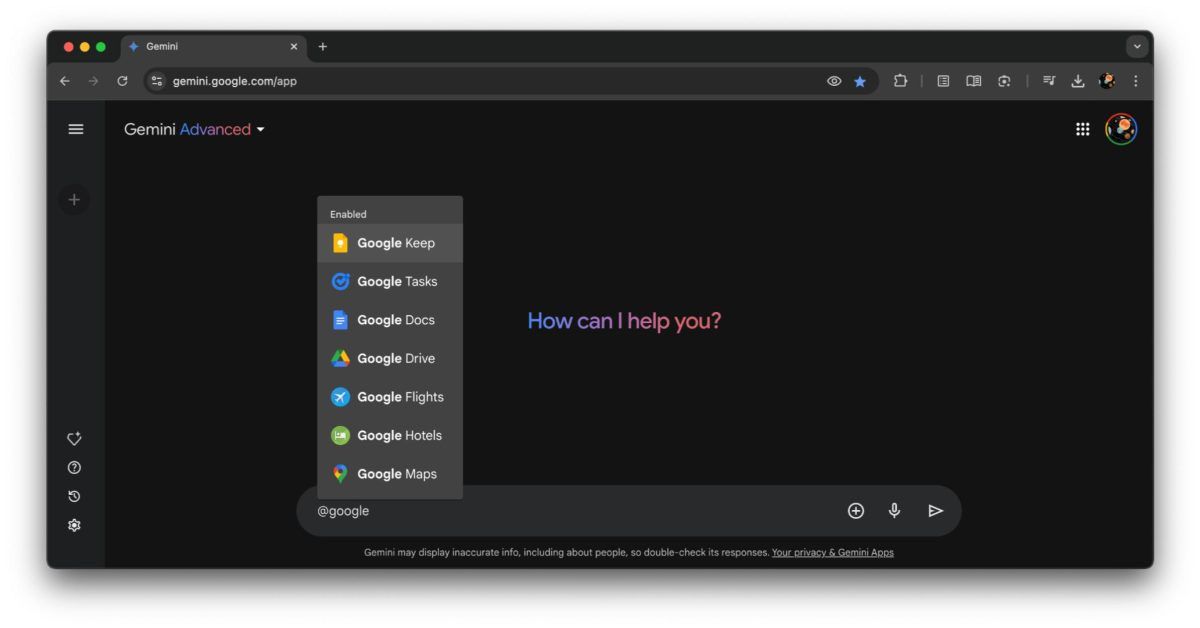 تكنولوجيا: ‏Gemini يحصل على مهام جوجل وإضافات Keep مع إصدار الويب