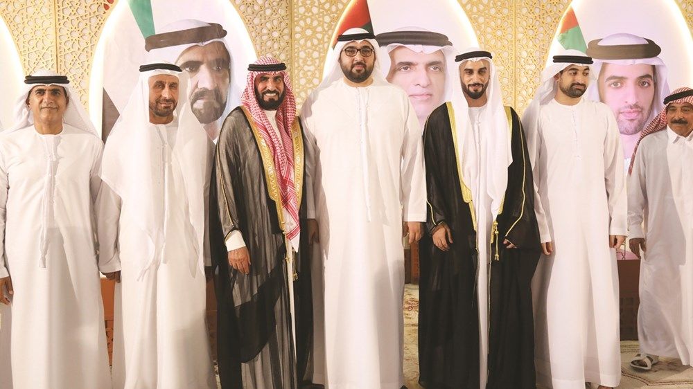 سعود بن صقر وراشد بن سعود المعلا يحضران أفراح القاسمي والهاجري