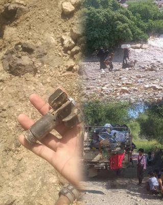 صور حديثة للنزوح والقصف الحوثي على منطقة عهامة بمسيمير لحج