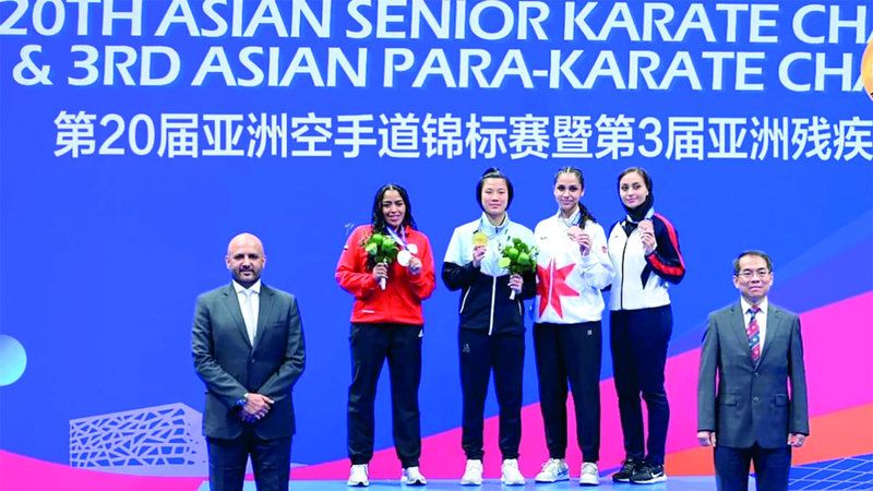 الامارات | فاطمة خصيف تزيّن «كاراتيه الإمارات» بفضية آسيا