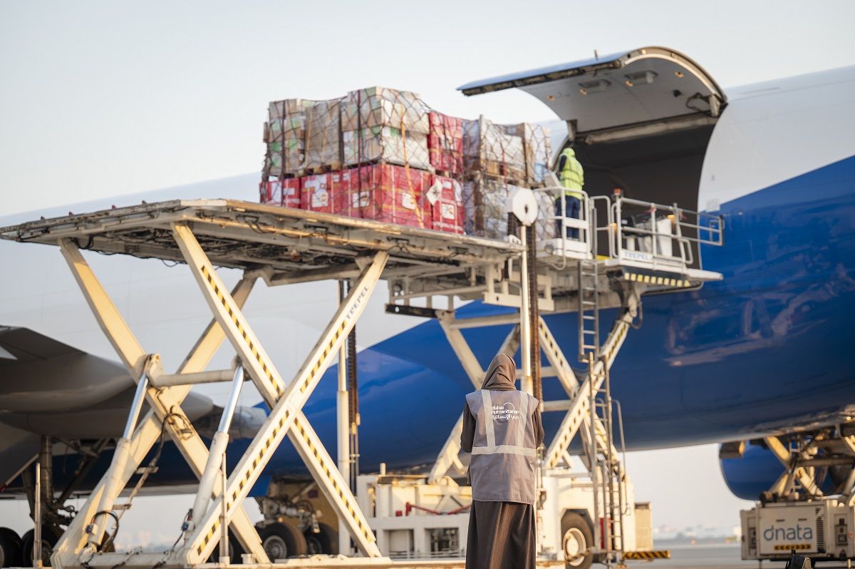 الامارات | بتوجيهات محمد بن راشد .. "دبي الإنسانية" تنقل 71.6 طنا من الإمدادات الطبية الحيوية إلى غزة