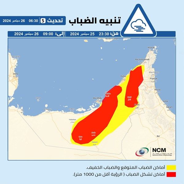 تنبيه من "الوطني الأرصاد"