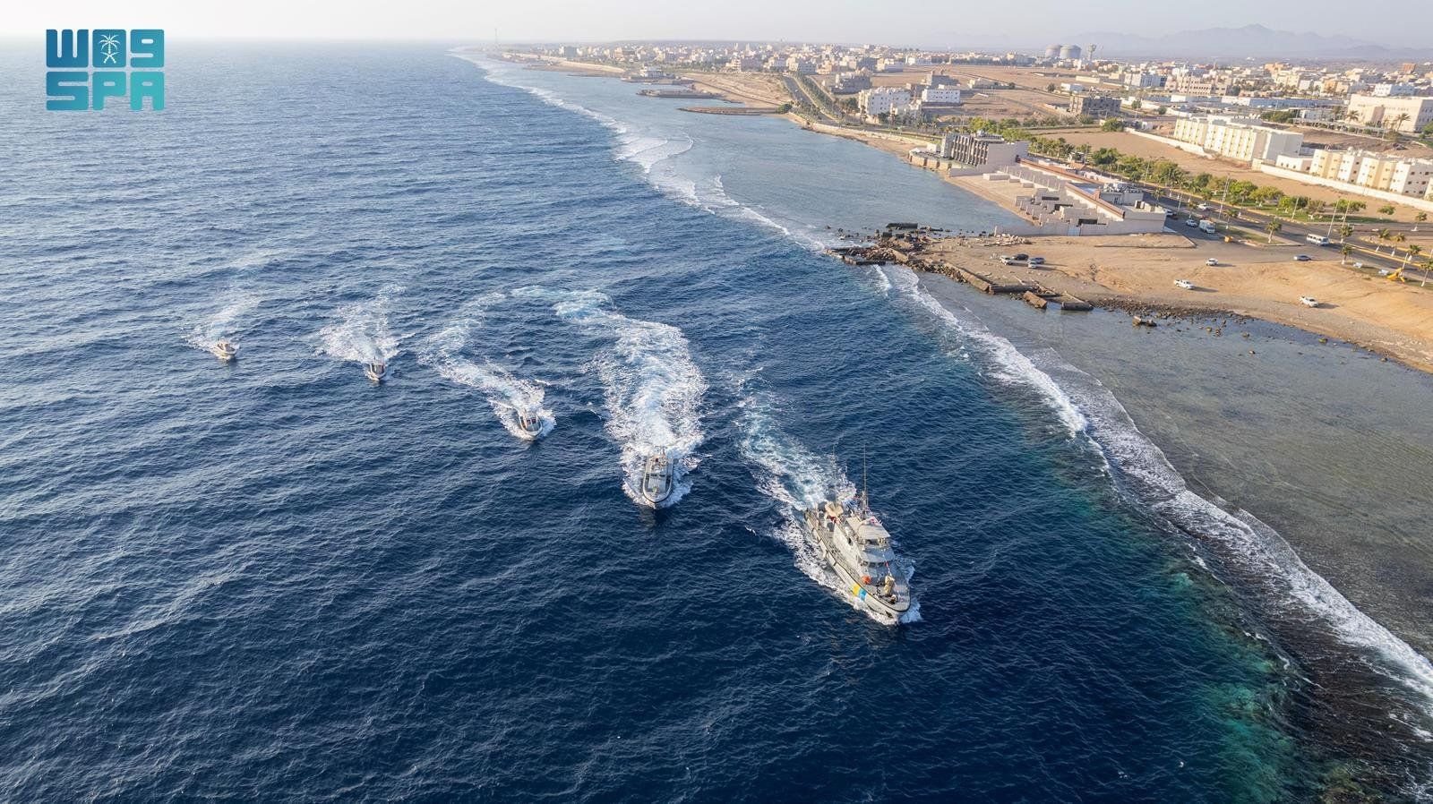 السعودية | حرس الحدود يقيم مسيرة بحرية احتفاءً بيوم الملاحة البحرية العالمي