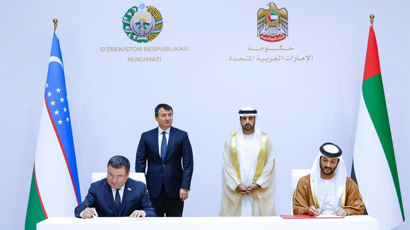 الامارات | حمدان بن محمد يشهد توقيع اتفاقيات للتعاون الثنائي بين الإمارات وأوزبكستان
