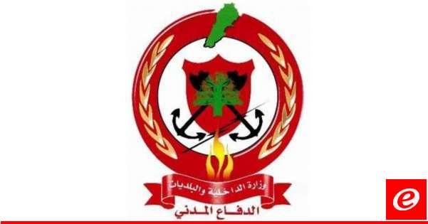 مهمات الدفاع المدني المنفذة خلال ساعات ليل 28 و29 أيلول