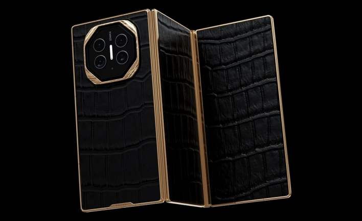 تكنولوجيا: ‏Caviar تكشف عن هاتف Huawei Mate XT Ultimate المخصص المصنوع من الذهب عيار 24 قيراط مع جلد التمساح