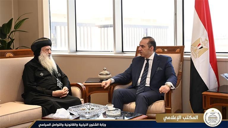 وزير الشئون النيابية يستقبل الأنبا بولا مطران طنطا وتوابعها