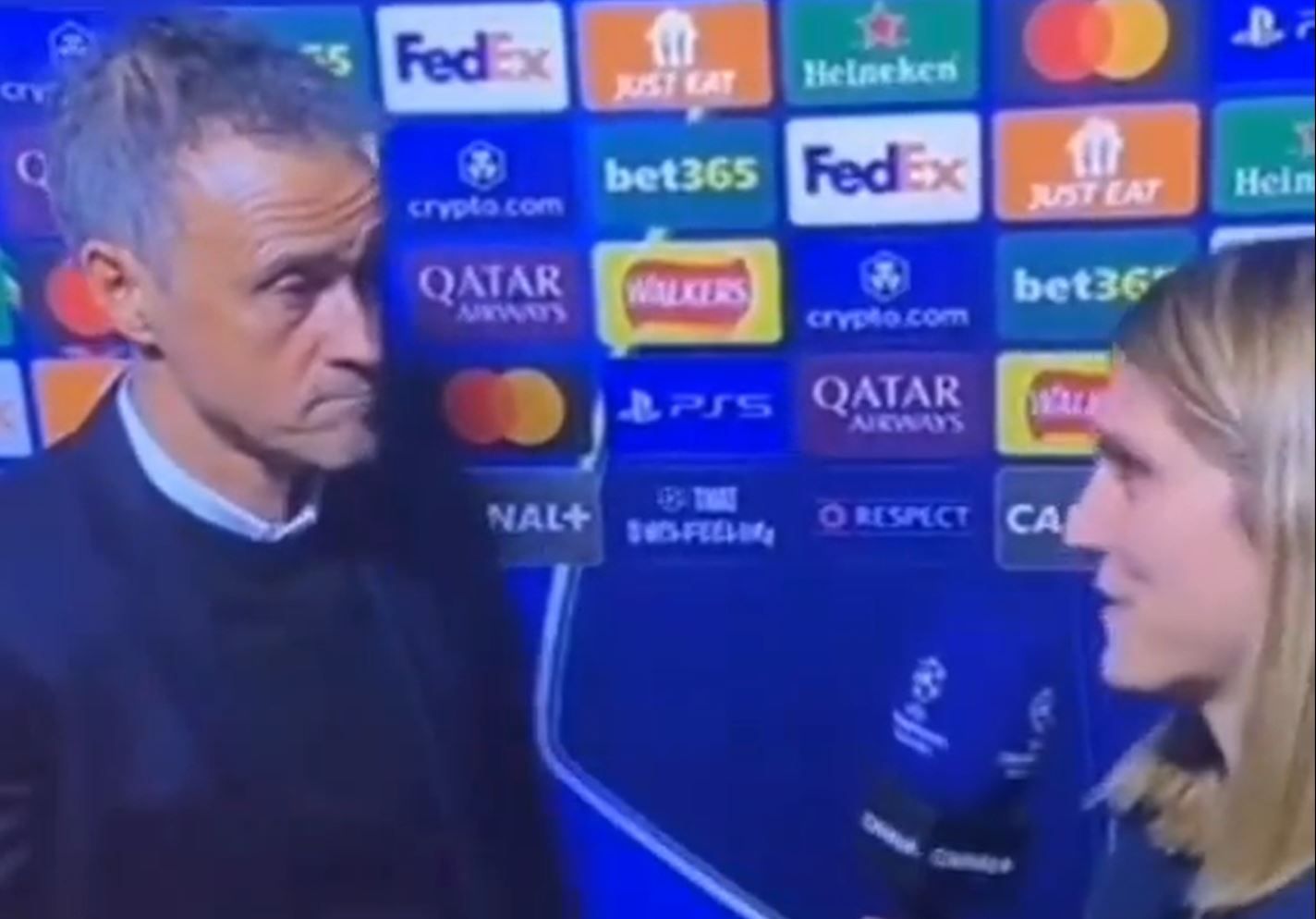 الامارات | لويس إنريكي يهين صحافية على الهواء.. "لن تفهمي"  (فيديو)