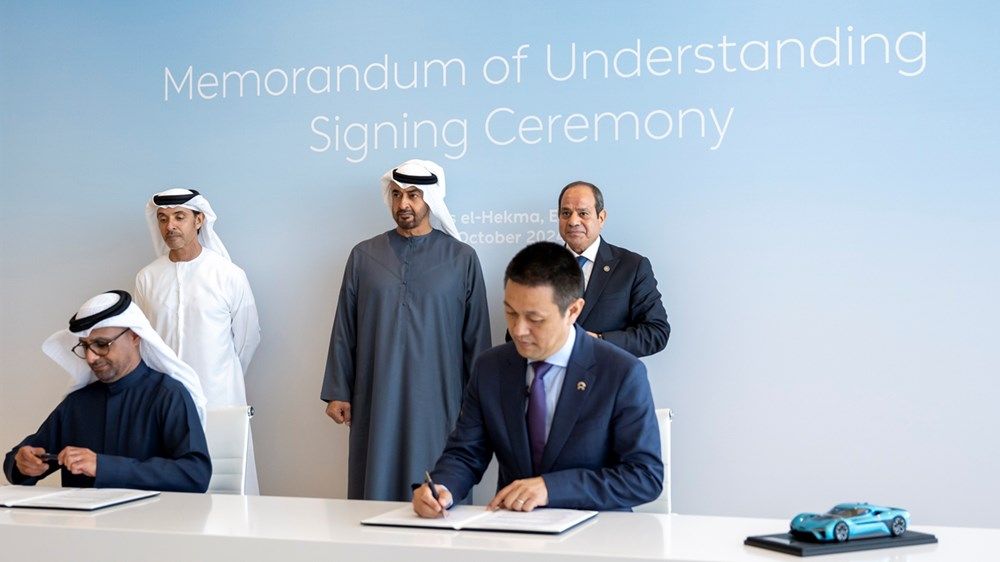 بحضور رئيس الدولة والرئيس المصري..«نيو» العالمية و«سايفن» القابضة الإماراتية تطلقان شراكة لتعزيز مسيرة الابتكار بقطاع المركبات الكهربائية الذكية