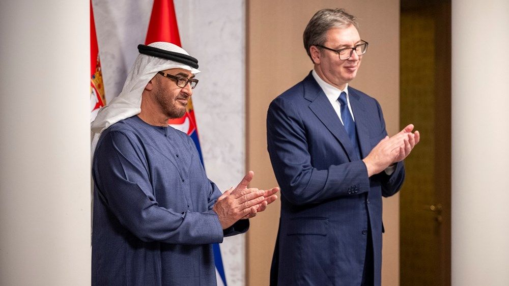 رئيس الدولة والرئيس الصربي يشهدان تبادل اتفاقية الشراكة الاقتصادية الشاملة بين البلدين