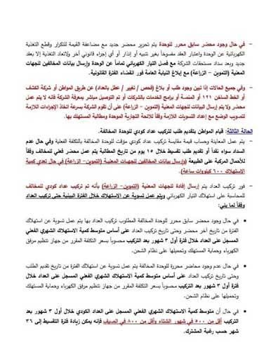 انفراد.. ننشر قواعد تقنين أوضاع سارقي الكهرباء لعدم حرمانهم من التموين والأسمدة