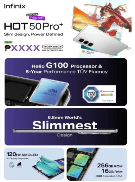 تكنولوجيا: إعلان تشويقي يؤكد هاتف Infinix Hot 50 Pro Plus يأتي بأنحف تصميم في الهواتف الذكية