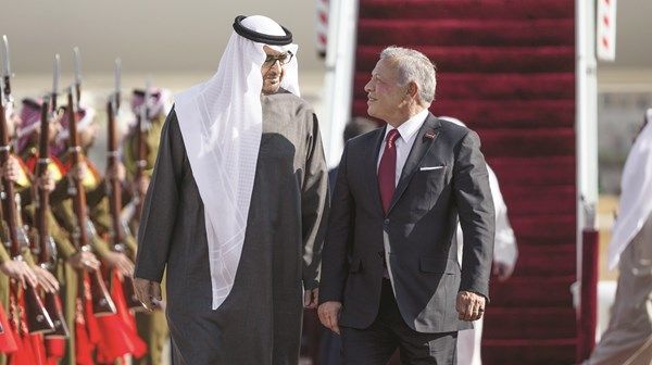 رئيس الدولة: الشراكة تجسد خصوصية العلاقات بين الإمارات والأردن