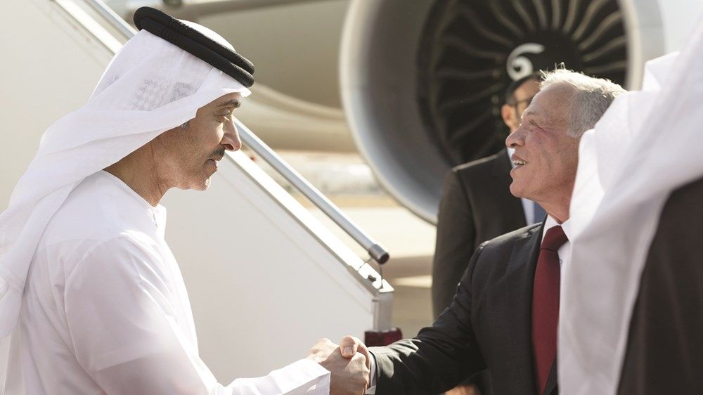 رئيس الدولة: الشراكة تجسد خصوصية العلاقات بين الإمارات والأردن