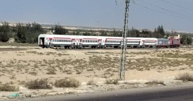 أول قطار ركاب يعبر لسيناء على خط الفردان بئر العبد