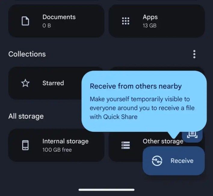 تكنولوجيا: Google Files تطرح ميزة Receive Quick Share FAB