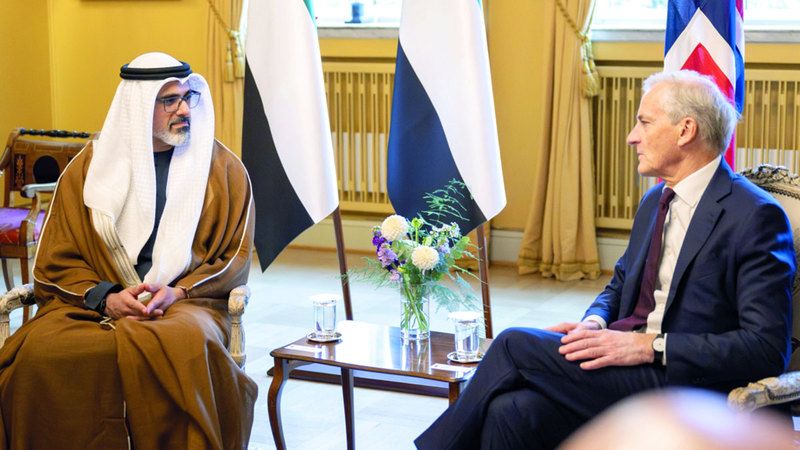 الامارات | ولي عهد أبوظبي يلتقي رئيس وزراء مملكة النرويج