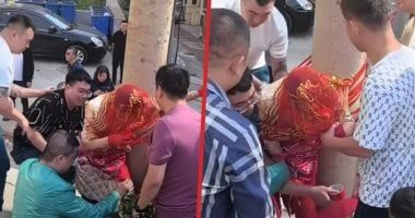 الامارات | صور لعروس مربوطة بعمود هاتف تثير الجدل!