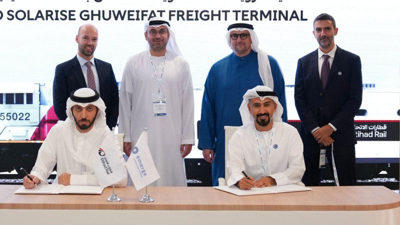 الامارات | اتفاقية لتزويد محطة الغويفات للسكك الحديدية بالطاقة الشمسية