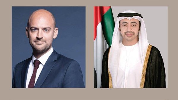عبدالله بن زايد ووزير خارجية فرنسا يبحثان العلاقات الاستراتيجية والتطورات في المنطقة
