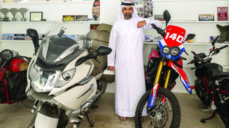 الامارات | ماجد حسن الشحي.. إماراتي يجوب العالم على دراجة نارية