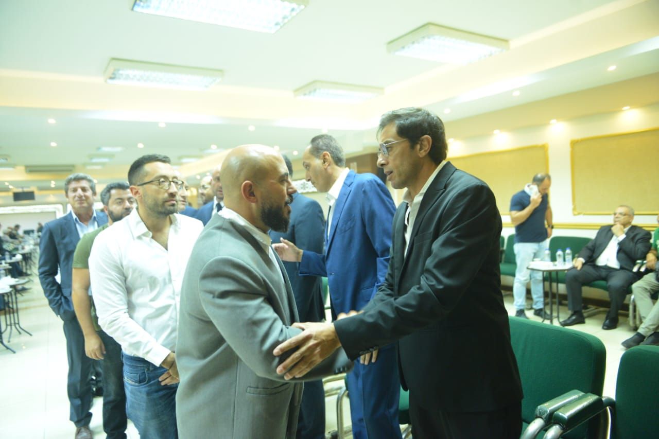 محمد فراج ومحمود العسيلى يقدمان واجب العزاء فى والد لؤى عمران